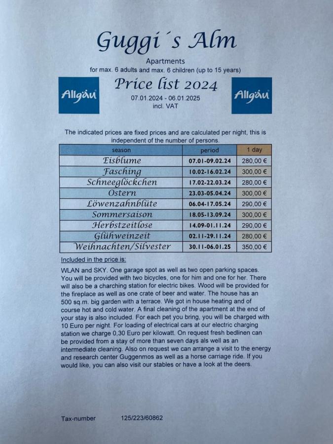 Guggi`s Alm Lejlighed Dirlewang Eksteriør billede